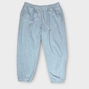 Aerie Jogger Sweatpants Women XXL Grey Drawstring Fleece Pockets Loungewear Cozy
